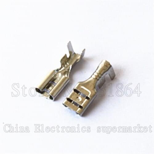 4.8mm solder lug terminal connector / female terminal / terminals / plug spring 100pcs