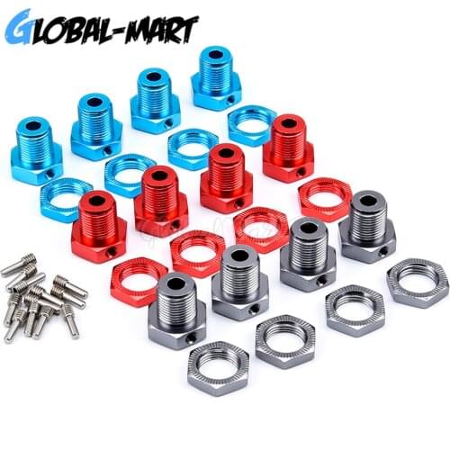 Aluminum Wheel hubs 17mm Hex Nuts Threadlock Replace 5353X for RC Traxxas 1/10 E-Revo E-Maxx Revo 3.3 Slayer Pro 4x4 Summit XO-1