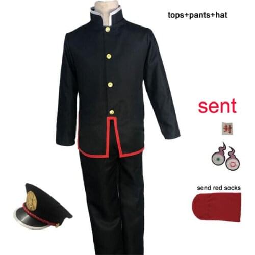 Anime Jibaku Shounen Costume Hanako Kun Cosplay Uniform Balck Full Set Custom Halloween Adult
