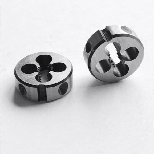 Free shipping of 2PCS Metric M10*0.5/0.75/1.0/1.25/1.5mm steel alloy made manual dies threading tools metal workpiece threading