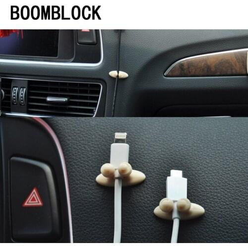BOOMBLOCK 8pcs/set Car Home Phone Wire Clip Stickers For Renault Megane 2 3 Duster Logan Honda Civic 2006-2011 Fit Accord