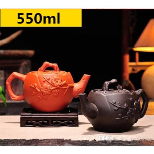 Purple sand teapot purely manual teapot brewing household brewing teapot purple clay tea set 550ml large capacity kung fu tea po