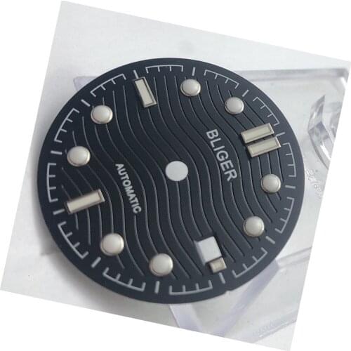 Bliger 31mm dial is suitable for ETA 2836/2824 DG2813/3804 Miyota 8215 821A 8205 MH35 case automatic movement dial black
