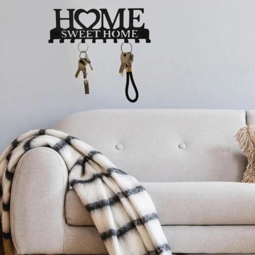 Towel Rack Punch Free English Letter Pattern Wrought Iron Towel Holder Organizer Rack for Home