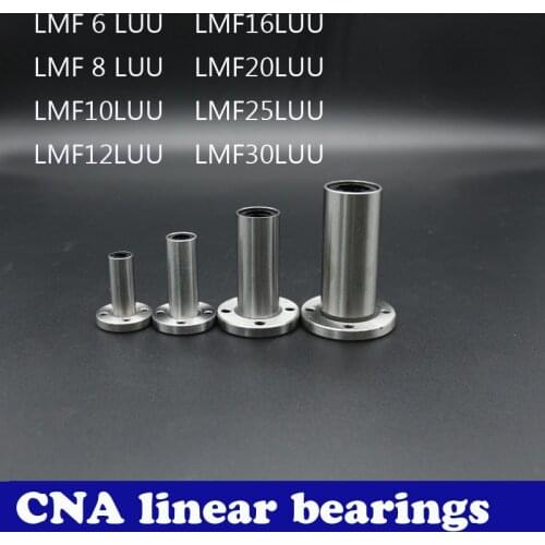 Hot sale 1pc LMF8UU LMF10UU LMF6UU LM12UU LM8LUU LMF12LUU LM16UU 8mm flange linear ball bearing for 8mm linear shaft CNC parts