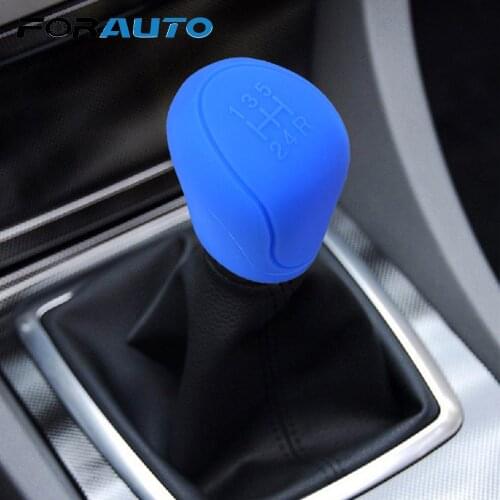 FORAUTO Car Gear Shift Collars Silicone Gear Head Shift Knob Cover For ESCORT Ford Focus 2 3 4 MK2 MK3 MK4 MT 2009 - 2017