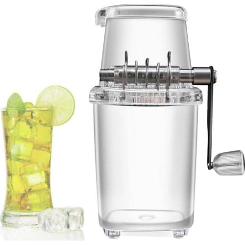 DIY Ice Crusher Open Manual Portable Ice Slush Maker Snow Cone Smoothie Ice Block Making Machine Ice Shaver With Handle Ice Bag