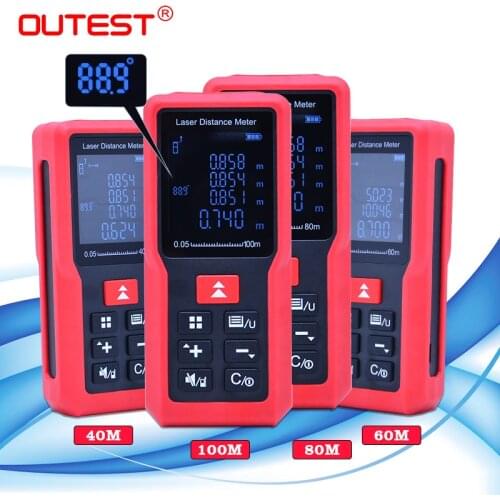 OUTEST laser meter angle Laser distance meter Medidor mesure tape Trena rangefinder 40M 60M 80M 100M Ruler Test Tools