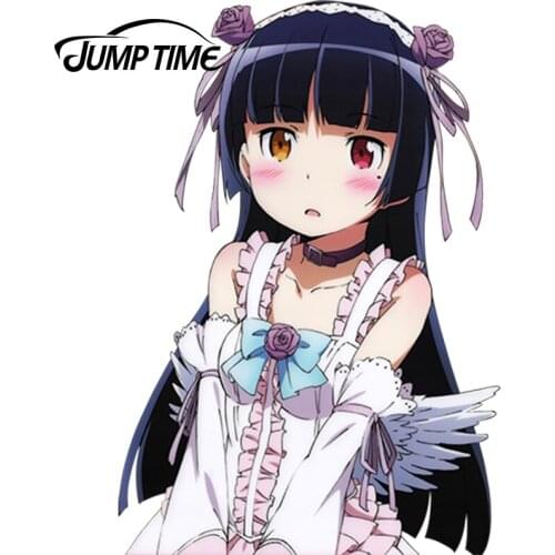 JumpTime 13cm x 8.9cm Sweet Girl Car Stickers Oreimo Gokou Ruri Anime JDM Window Decal 3D Car Styling Accessories