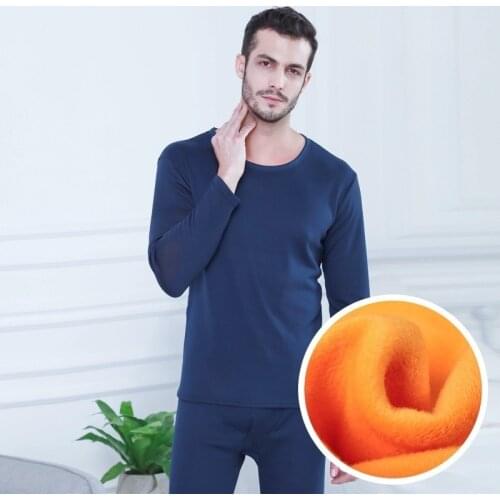Men Cotton Thermal Underwear Set Winter Warm Thicken Long Clothes Man Warm Underwear Clothes