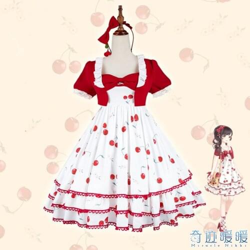 Miracle Nikki Costume Nikki Cosplay Costume Cherry Adolescence Lolita Dress Kawaii Summer Dress For Women