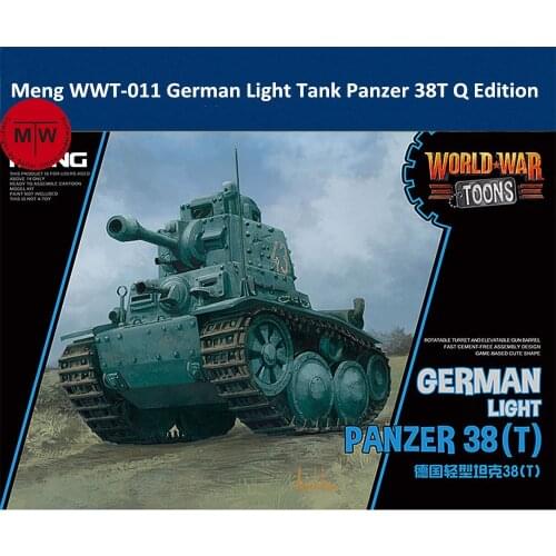 Meng WWT-011 German Light Tank Panzer 38T Q Edition Plastic Assembly Model Kir Cute