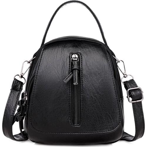 Fashion Women PU Leather Messenger Bag Soft Solid Color Flap Coin Purse Handbags Female Multi Layers Shoulder Bags