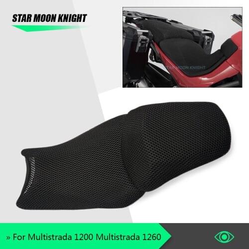 Motorcycle Anti-Slip 3D Mesh Fabric Seat Cover Breathable Waterproof Cushion For DUCATI Multistrada 1260 1260S MTS 1200 S 1200s