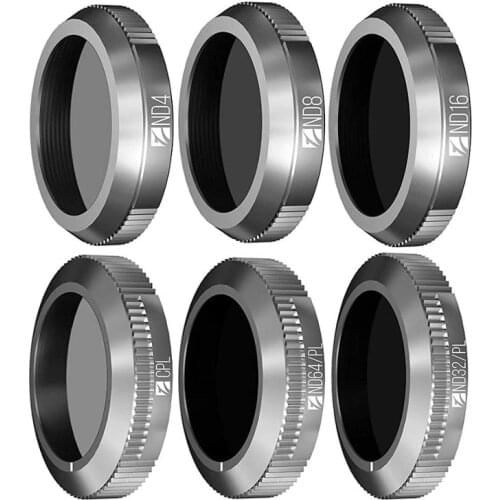 Freewell Budget Kit - 6Pack ND4, ND8, ND16, CPL, ND32/PL, ND64/PL Filters for DJI Mavic 2 Zoom