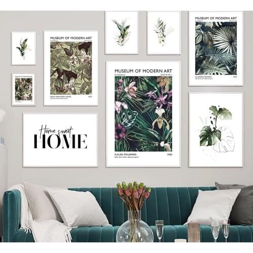 Wall Art Canvas Painting Flower Plant Illustration Modern Nordic Posters And Prints Wall Pictures For Living Room Salon Decor