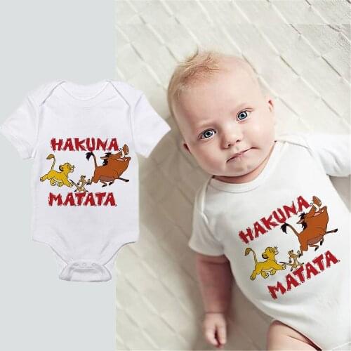 Baby Clothes Lion King Unisex Newborn Boy&Girl Rompers roupas de bebes Simba Baby Toddler Jumpsuits Short Sleeve Baby Clothing