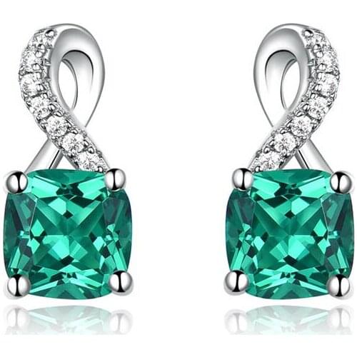 Authentic Earrings 14K pure gold elegant womens green grandmother Baod earrings give women noble birthday party gifts