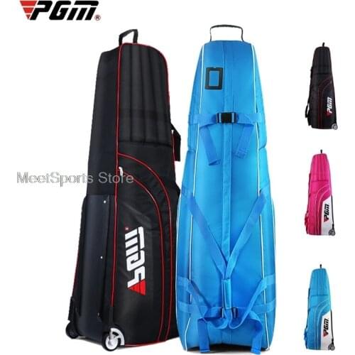 Pgm Foldable Golf Aviation Bag Thicker Golf Bag With Bottom Chassis And Wheels Aircraft Consignment Folding Package Travelling
