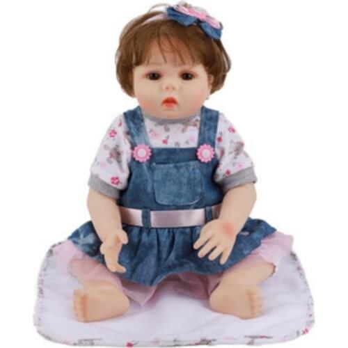 New style, full body silicone, simulation, rebirth doll, silicone Reborn Doll 18 "48CM, girls holiday gift, photography props