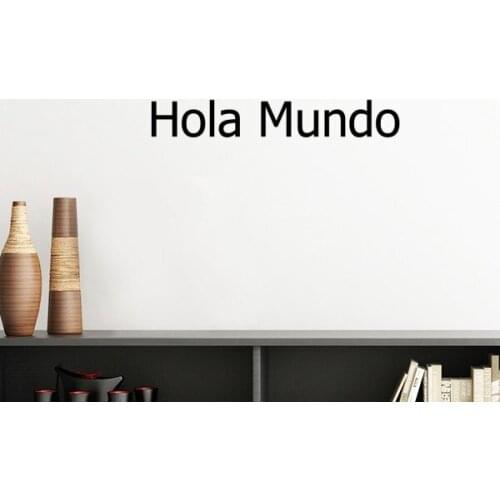 Hello World French Japanese Russian Turkish Portuguese Silhouette Removable Wall Sticker Art Decals Mural DIY Wallpaper