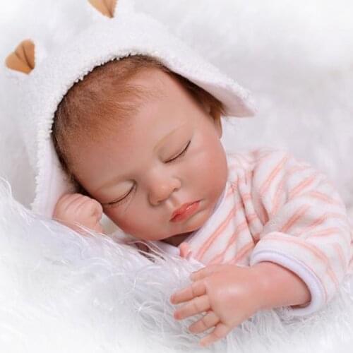 New 55CM silicone reborn baby dolls sleeping newborn bebe alive bonecas girls toys bebe menina
