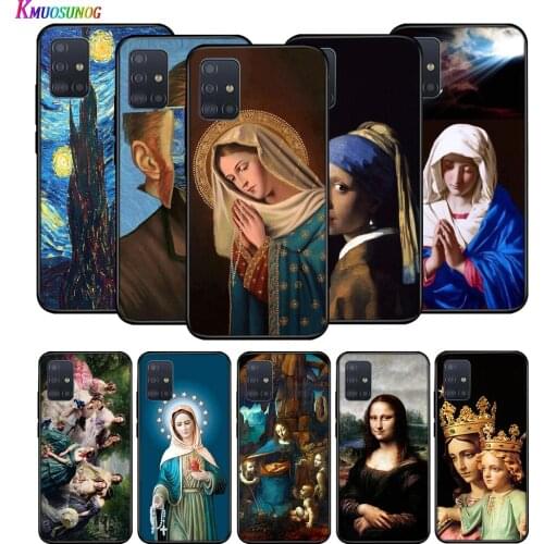 Silicone Soft Cover Oil Painting Virgin Mary for Huawei P40 P30 P20 Lite E Pro P Smart Z Plus 2019 P10 P9 Lite Phone Case