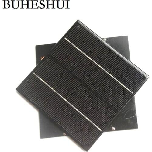 BUHESHUI 3W 6V Monocrystalline Mini Solar Panel DIY Solar Panel Chargr For 3.7V Battery Study 132*132MM 10pcs