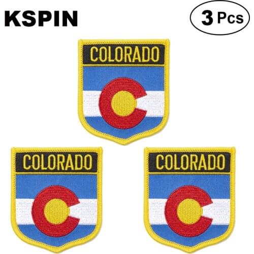U.S.A Colorado Shiled Shape flag patches national flag patches for Cothing DIY Decoration