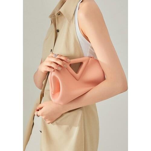 ThePoint Triangle Frame Pouch 2021 Trend New Designer Bags for Women Stylish Female Purse Lady Daily Tote Soft Dumpling Handbags