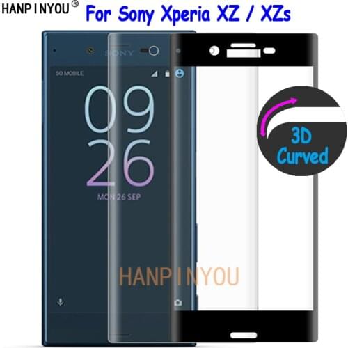 For Sony Xperia XZ F8331 Dual / XZs 5.2" 9H Ultra Thin 3D Curved Full Cover Front Tempered Glass Film Screen Protector Guard