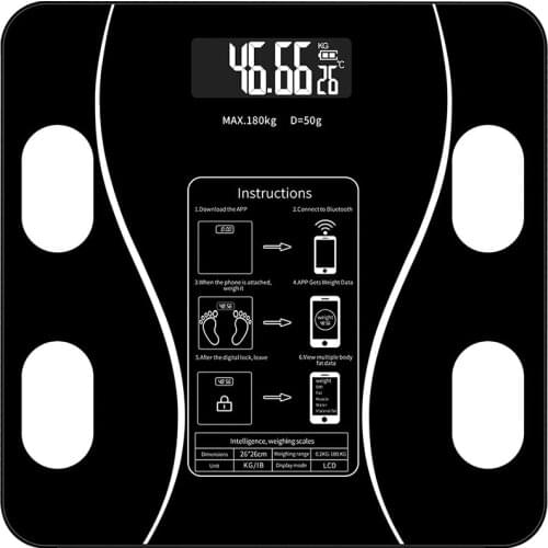 Bluetooth Bathroom Smart Scales Body Fat Balance Digital Weight Weighing Scale Wireless APP Floor Balance Charging And Battery