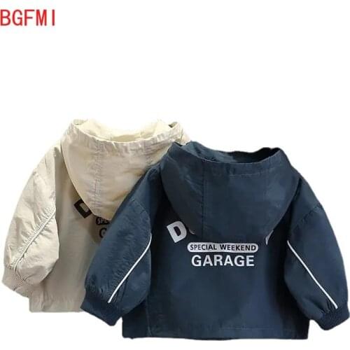 2021 Spring Children Jackets for Baby Boys Hooded Patchwork Kids Boy Outerwear Windbreaker Fall Casual Girl Coats Clothing 2-6Y