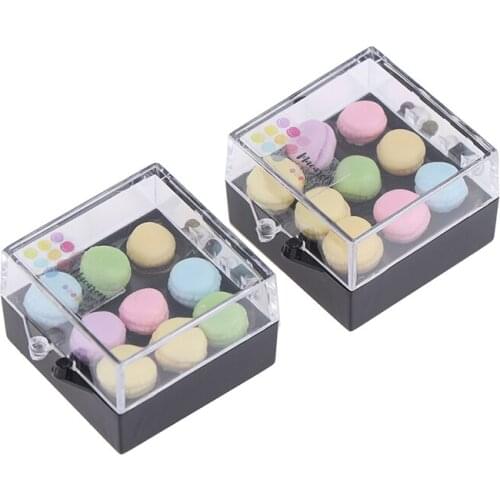 1Set 1:12 Dollhouse Miniature Macaroon Food Dessert Tea Snack Kitchen Decor Toy French Macaroon Toys