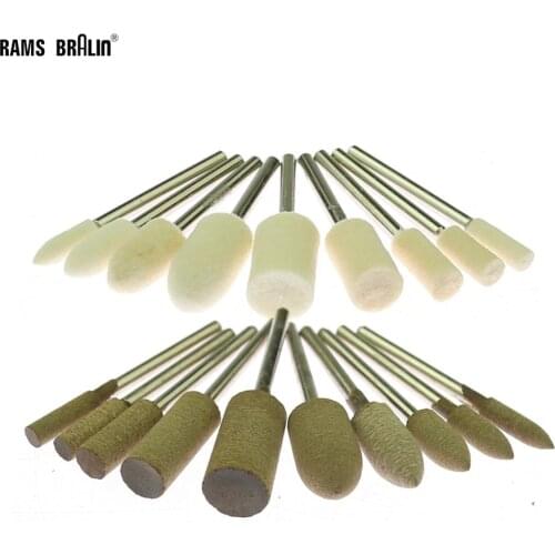 10 pieces Wool Felt Mounted Polishing Wheel Dremel Die Grinder Drill Rotary Tool