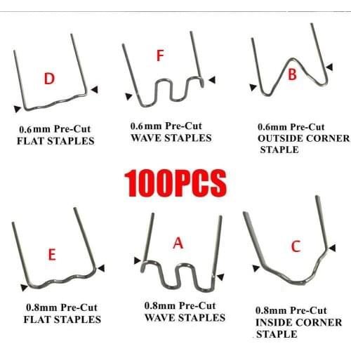 100PCS Hot Stapler Staples For Plastic Welder Car Bumper Repair Welding Machine Hot Melt Welding Tool