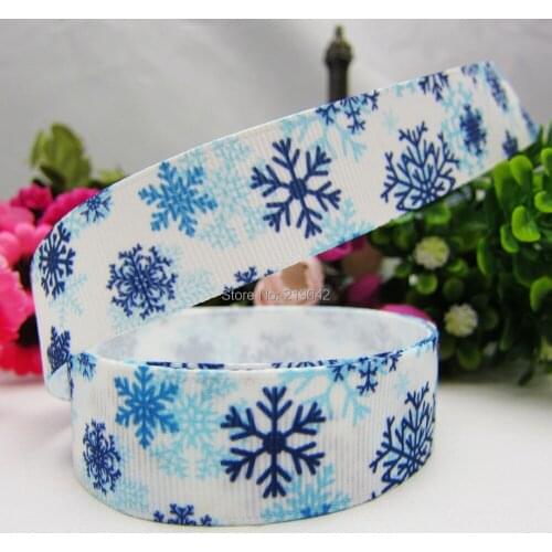 149211 ,22mm Cartoon Christmas Snowflake Series printed grosgrain ribbon,Clothing accessories,DIY jewelry wedding package