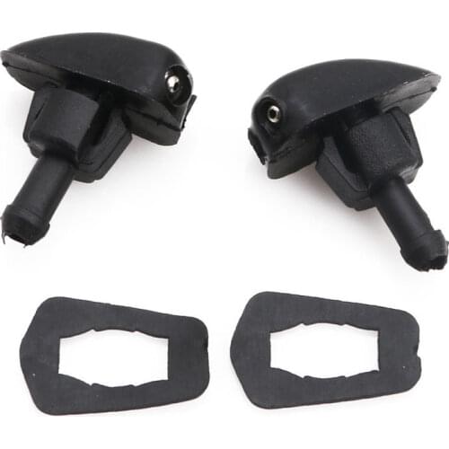 2Pcs Black Plastic Car Auto Window Windshield Washer Spray Sprayer Nozzle