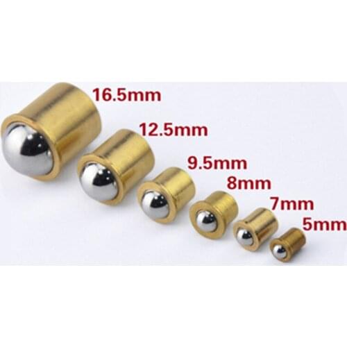 20pcs 5x8.5mm 7x10mm Cabinet Drawer Closet Door Spring Brass Ball Catch Furniture Fitting Door Lock Replacement Parts