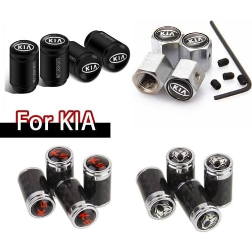 4pcs Auto Emblem Cap Case For Kia KX3 KX5 KX1 K2 K3 K5 Forte Pegas Automobile tire valve cap anti-theft Car Accessories