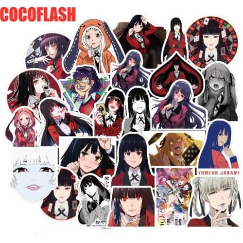 10/50pcs Japan Anime Kakegurui Waterproof DIY Vinyl Decal Stickers for Snowboard Laptop Luggage Fridge Kids Gift