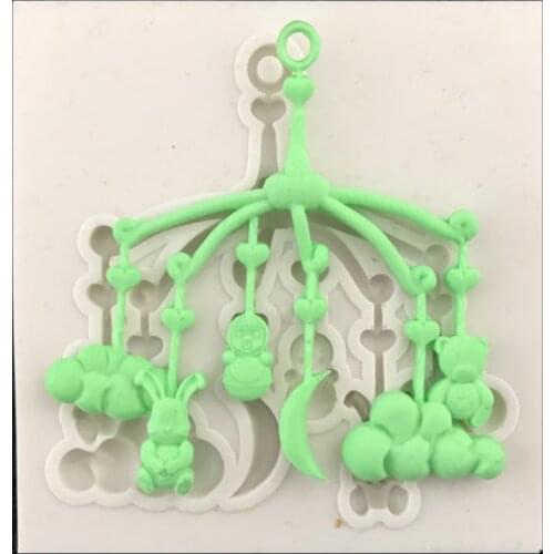 Baby carriage pendant modeling liquid silica gel cake mold, turning sugar DIY clay soft pottery modeling tool