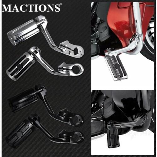 Motorcycle 1.25" Footpegs Long Angled Adjustable 32mm Highway Foot Pegs Pedal Mount Clamps For Harley For Honda For Yamaha Dyna