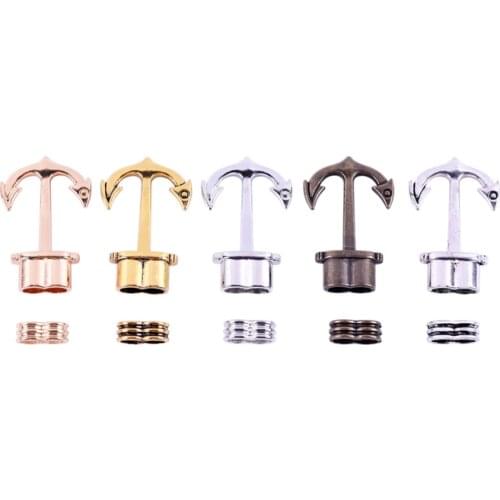5 Colors Available--20 Sets 5.0mm Double Holes Anchor Clasp for Wrapping Leather Cord Bracelet Making--CLP1047