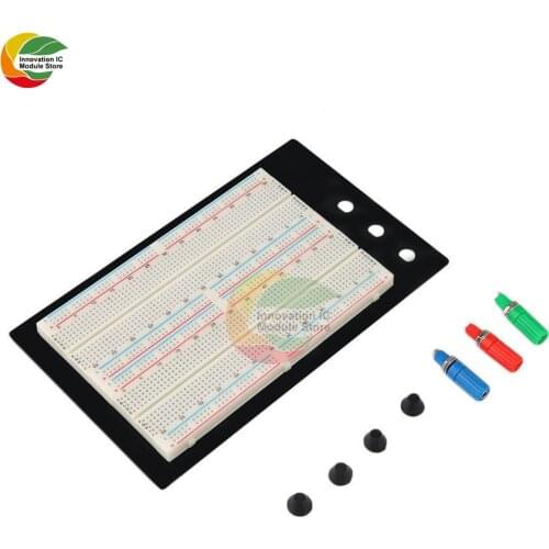 Ziqqucu 1pcs SYB-1660 Solderless Breadboard Protoboard 4 Bus Test Circuit Board Tie-point 1660 ZY-204