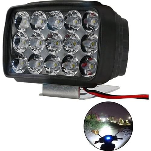 Motorcycle Headlight Spot Light 15 LED 1000LM Motos ATV UTV Scooter Lighting