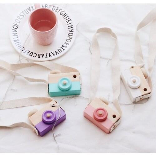 Baby Kids Cute Wood Camera Toys Children Fashion Clothing Accessory Safe And Natural Toys Birthday Christmas Gift