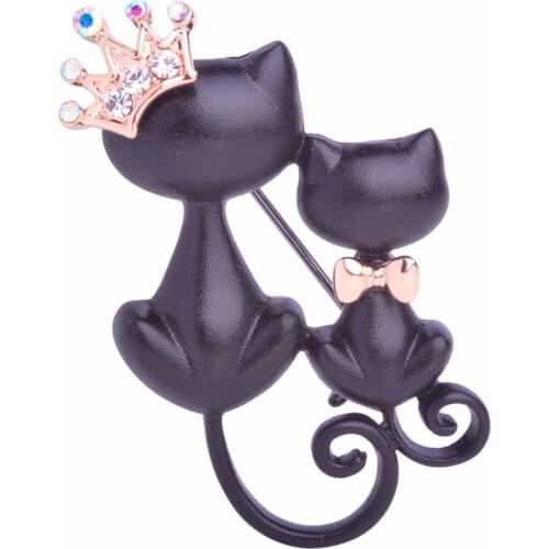 Funmor Black Brooches For Clothes