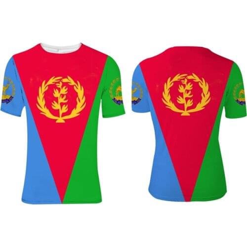 Eritrea Flag t shirt Mens short-sleeved T-shirt Free custom name number The State of Eritrea boy clothes