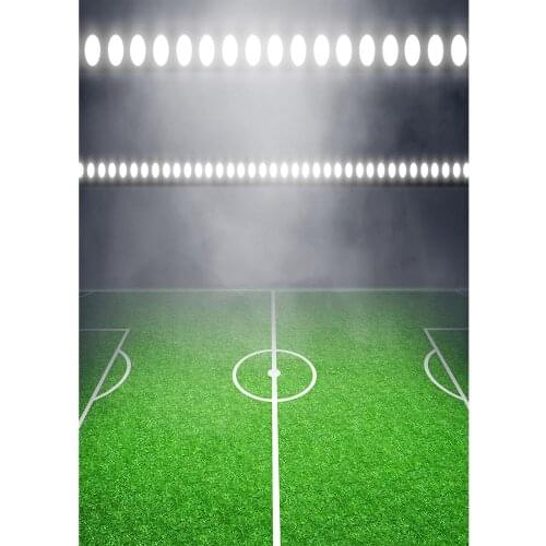 Football Field Spotlight Photo Backgrounds Custom Vinyl Backdrop for Children Baby Portrait Sport Photocall Photography Props
